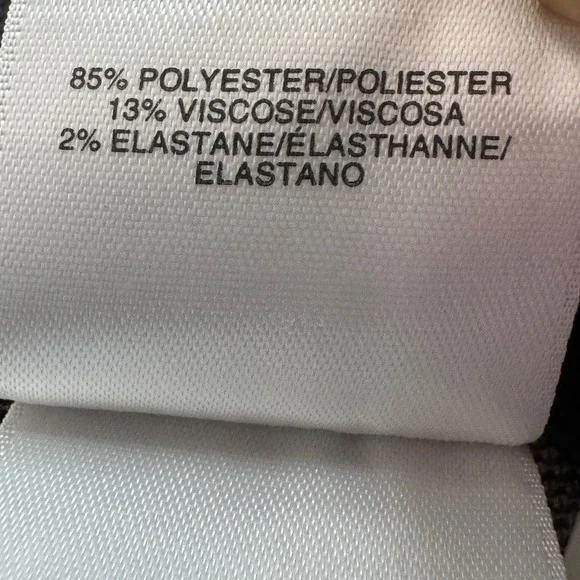 ANNE KLEIN Womens XXS Plaid Pants Black Gold Straight Leg Stretch Slim Fit New - Picture 11 of 15